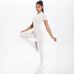 Short Sleeved Fitness Jumpsuit for Woman