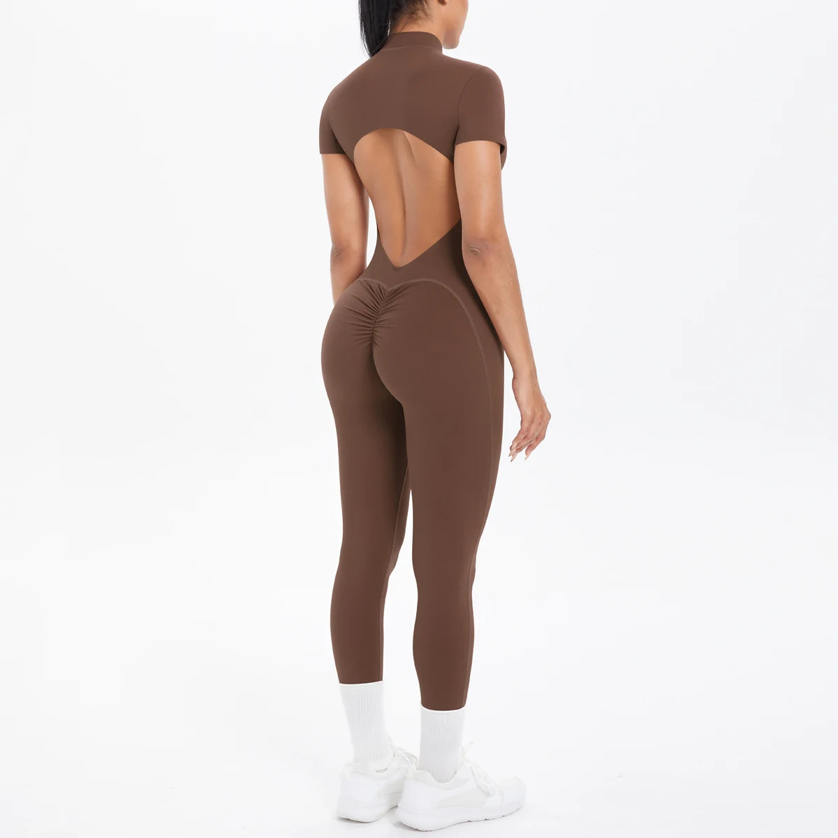 Short Sleeved Fitness Jumpsuit for Woman
