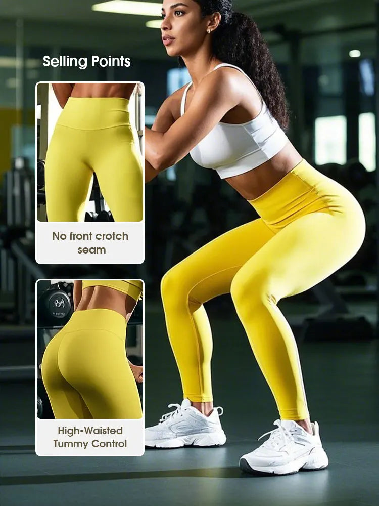 High-Waisted Yoga Pants - 4-Way Stretch