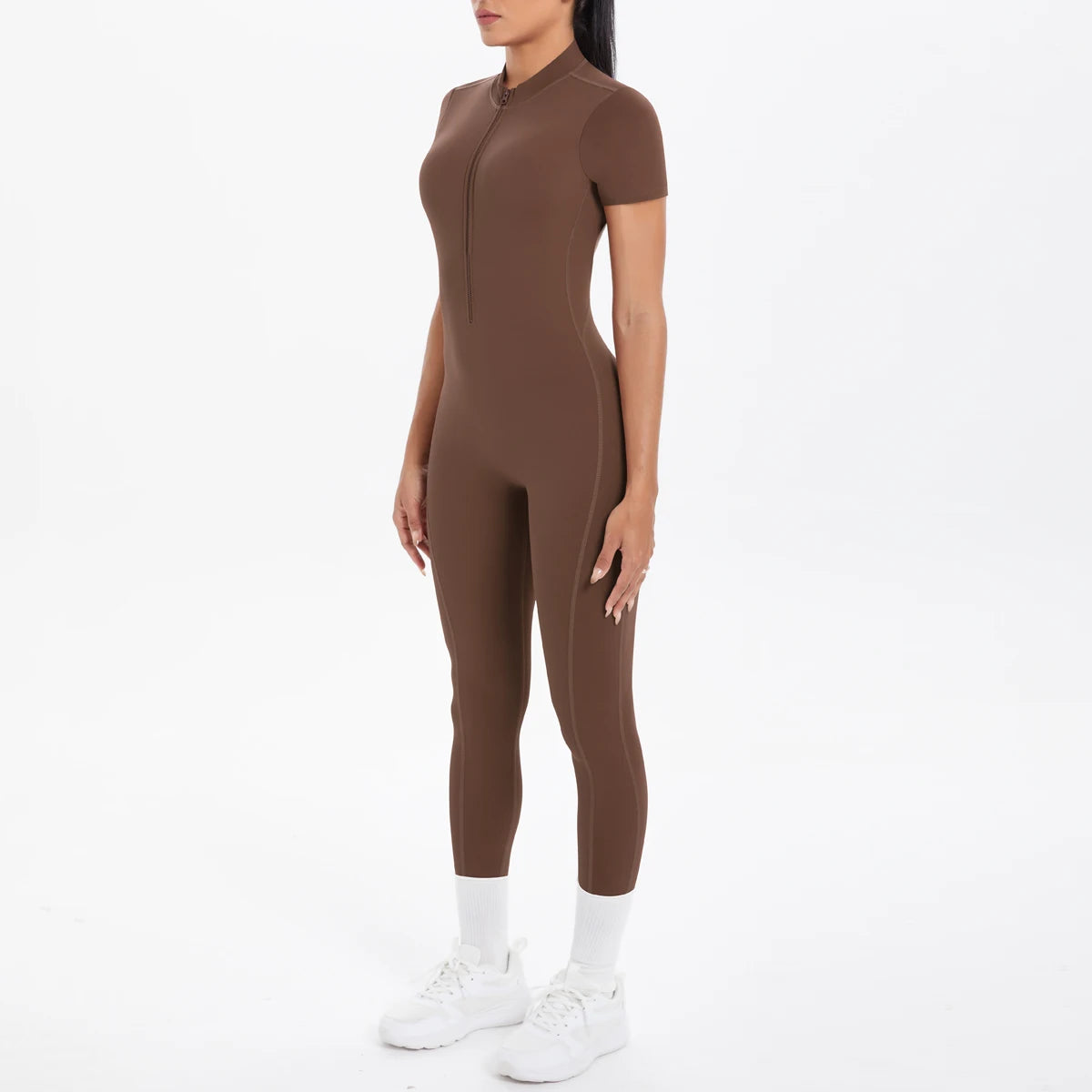 Short Sleeved Fitness Jumpsuit for Woman