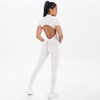 Short Sleeved Fitness Jumpsuit for Woman