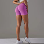 Crossover Waist Women Sport Shorts