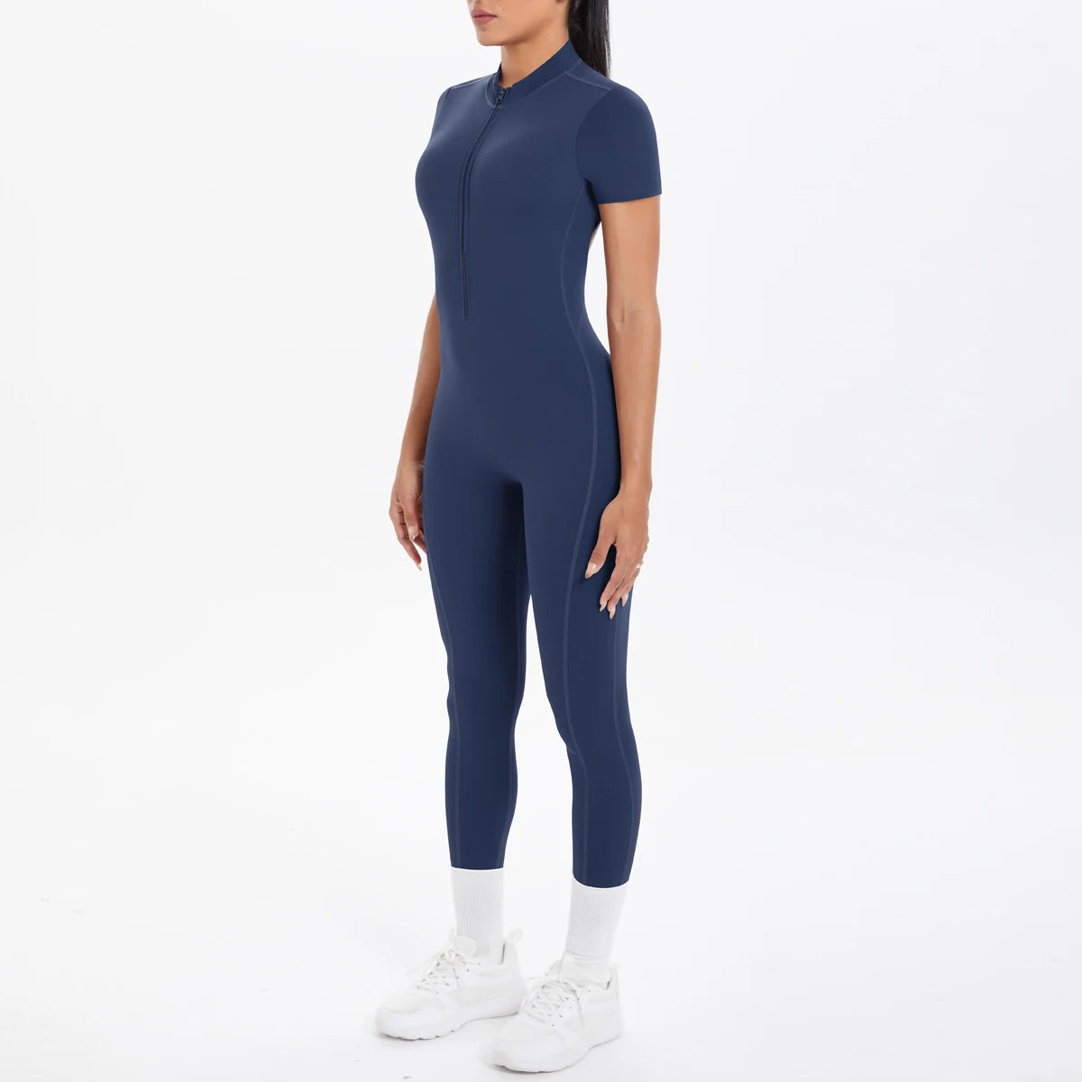 Short Sleeved Fitness Jumpsuit for Woman