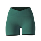 Crossover Waist Women Sport Shorts