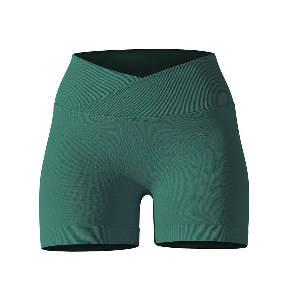 Crossover Waist Women Sport Shorts