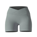 Crossover Waist Women Sport Shorts