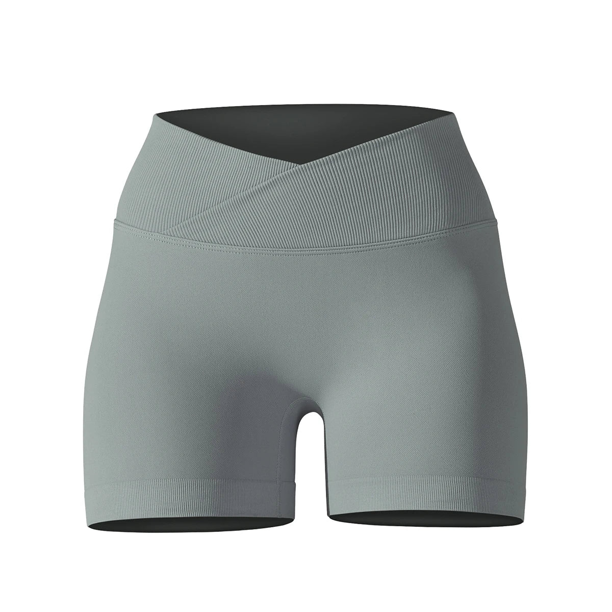 Crossover Waist Women Sport Shorts