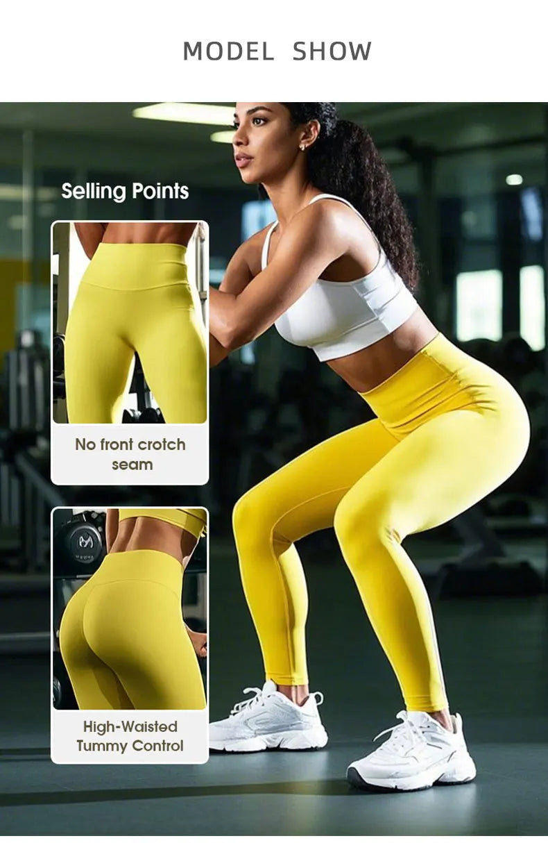 High-Waisted Yoga Pants - 4-Way Stretch