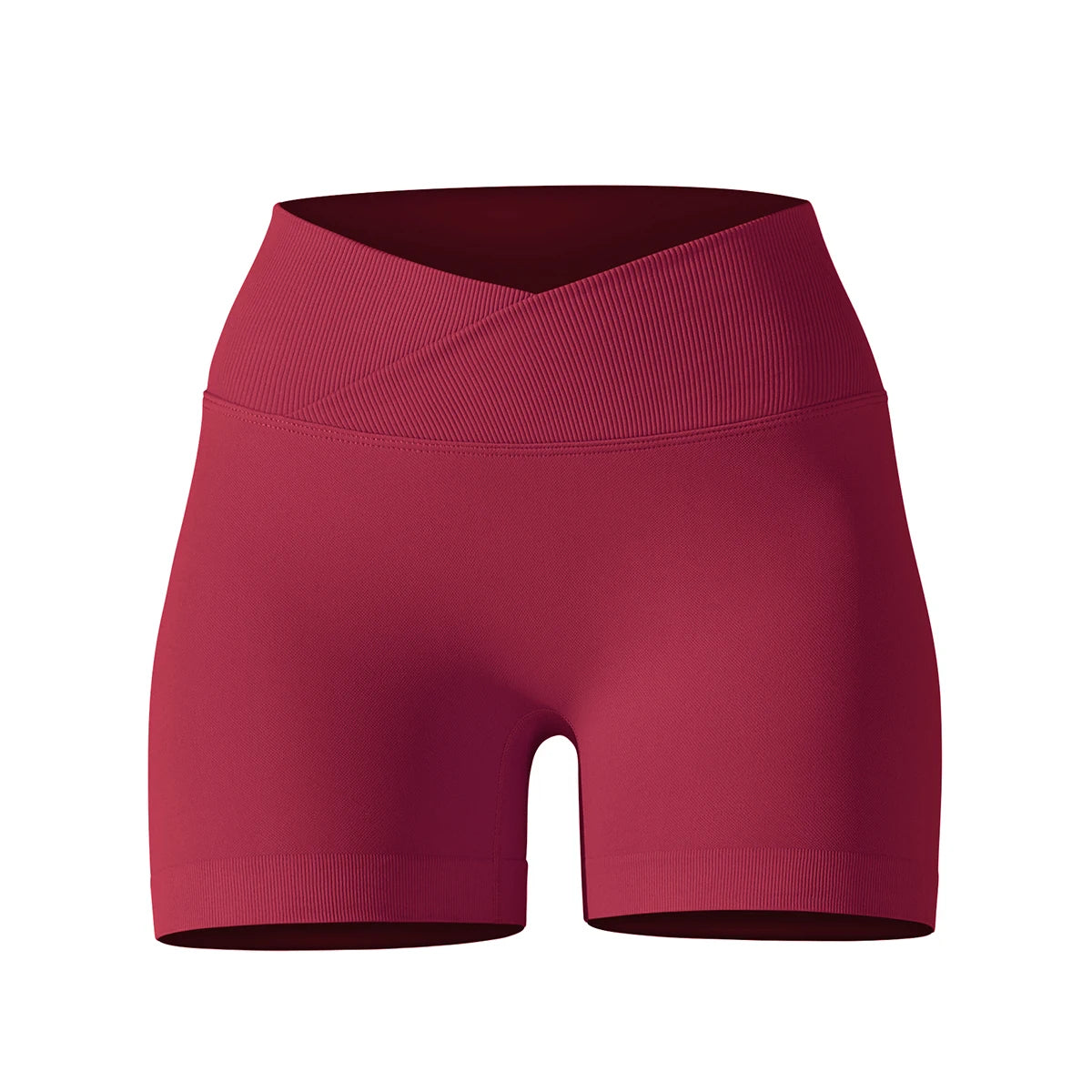 Crossover Waist Women Sport Shorts