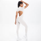 Short Sleeved Fitness Jumpsuit for Woman