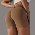 Crossover Waist Women Sport Shorts