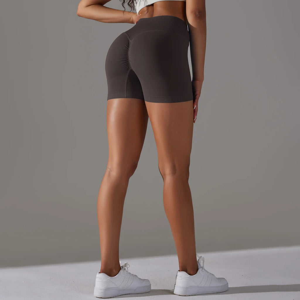 Crossover Waist Women Sport Shorts