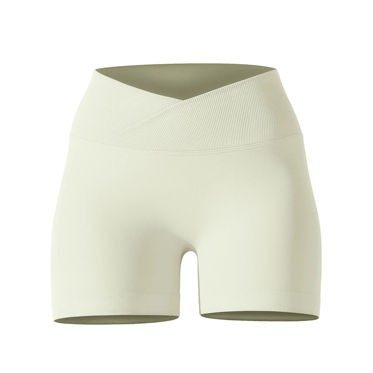Crossover Waist Women Sport Shorts