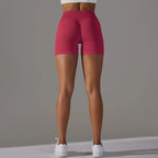 Crossover Waist Women Sport Shorts