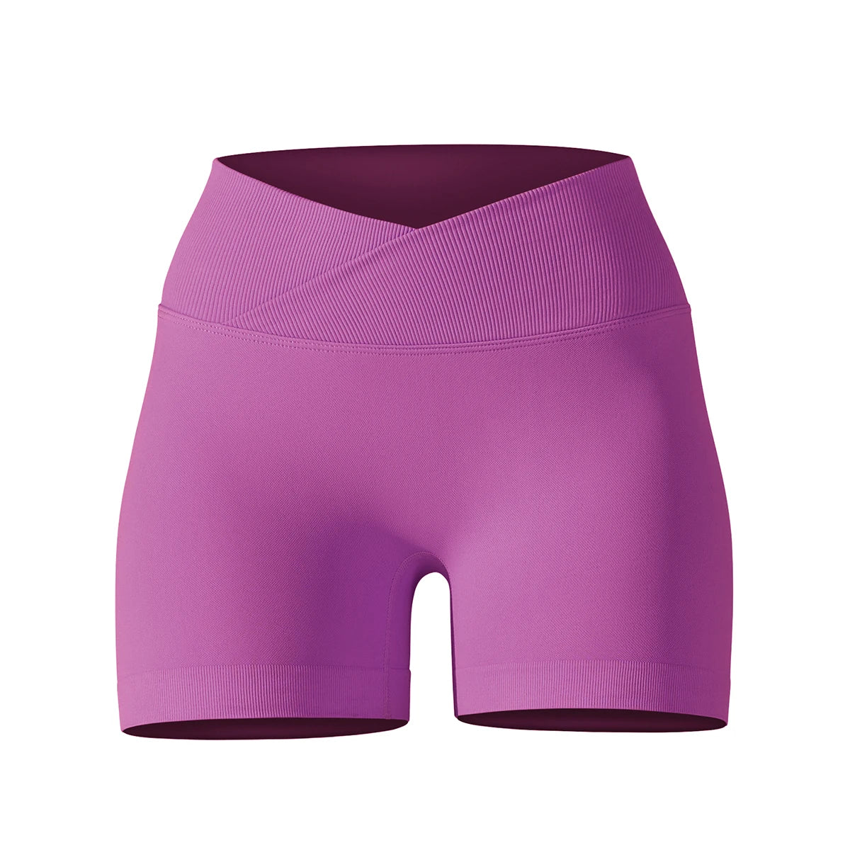 Crossover Waist Women Sport Shorts