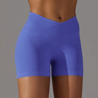 Crossover Waist Women Sport Shorts