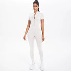 Short Sleeved Fitness Jumpsuit for Woman
