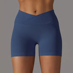 Crossover Waist Women Sport Shorts