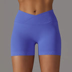 Crossover Waist Women Sport Shorts