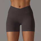Crossover Waist Women Sport Shorts
