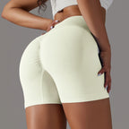 Crossover Waist Women Sport Shorts