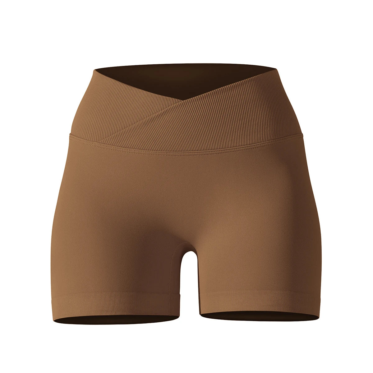 Crossover Waist Women Sport Shorts