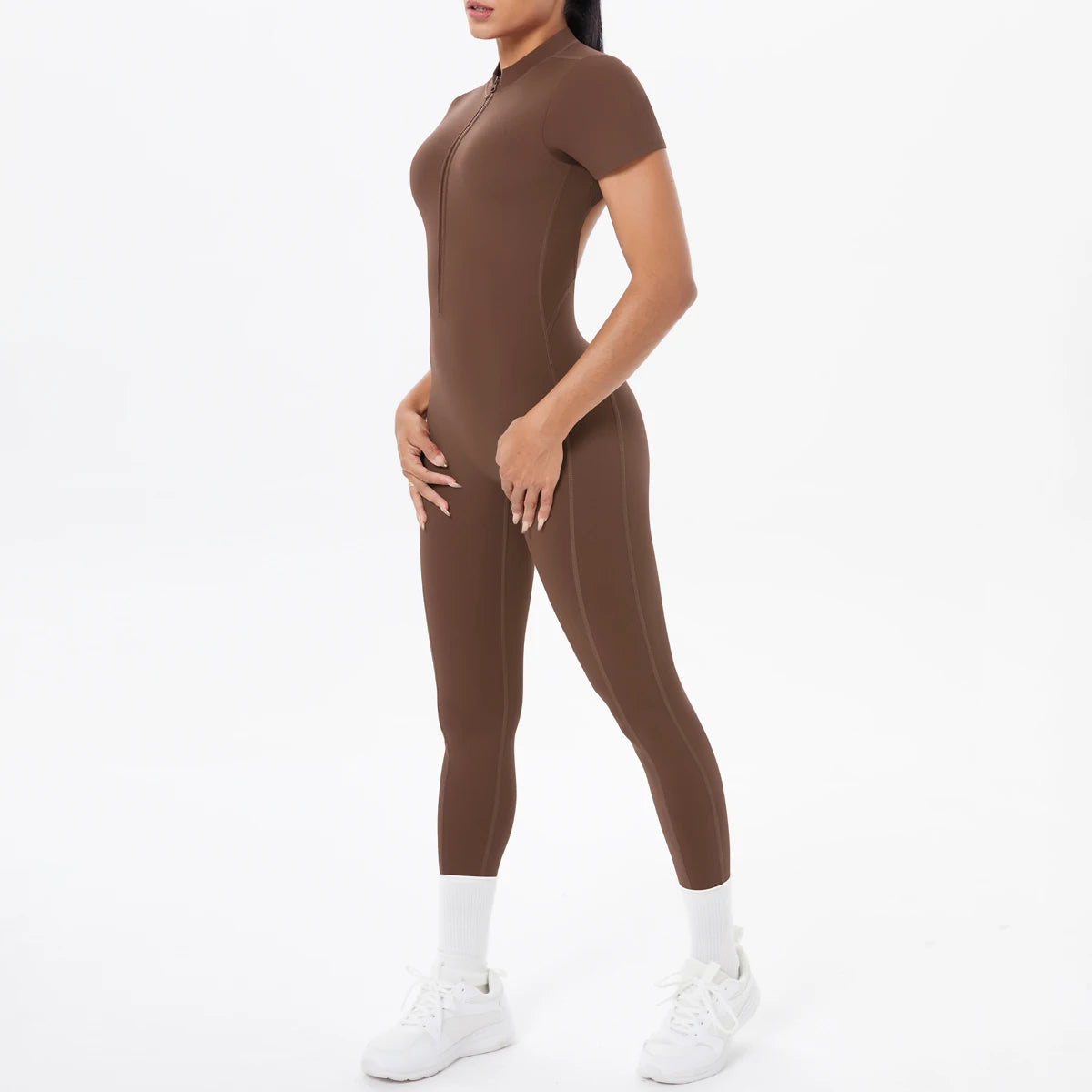 Short Sleeved Fitness Jumpsuit for Woman