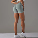 Crossover Waist Women Sport Shorts