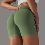 Crossover Waist Women Sport Shorts