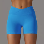 Crossover Waist Women Sport Shorts