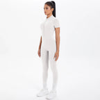 Short Sleeved Fitness Jumpsuit for Woman