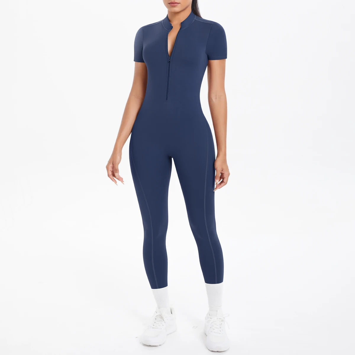 Short Sleeved Fitness Jumpsuit for Woman