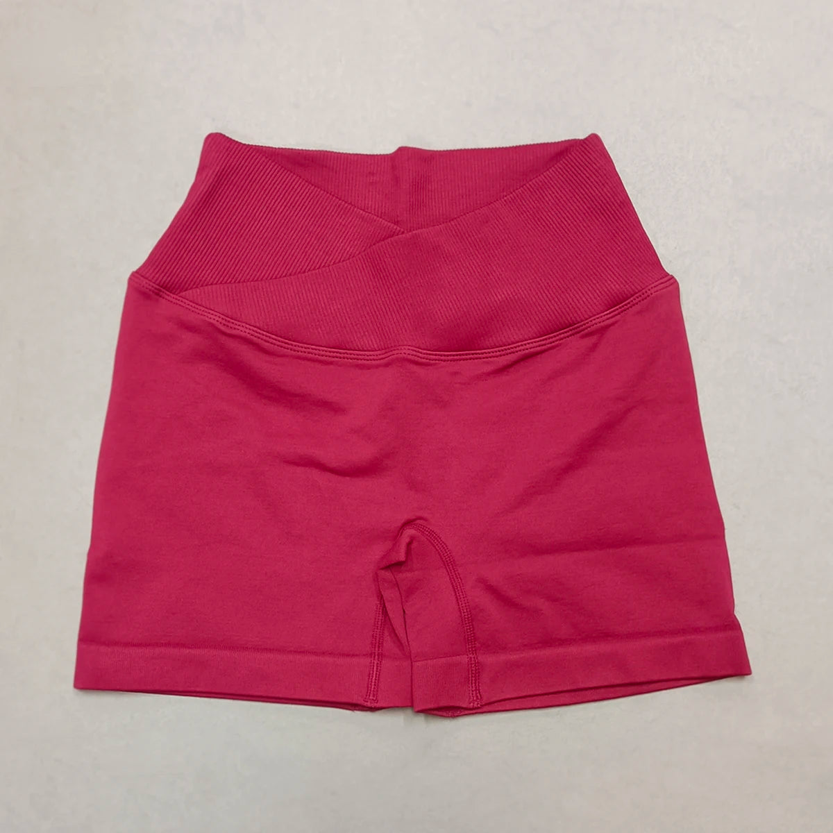 Crossover Waist Women Sport Shorts