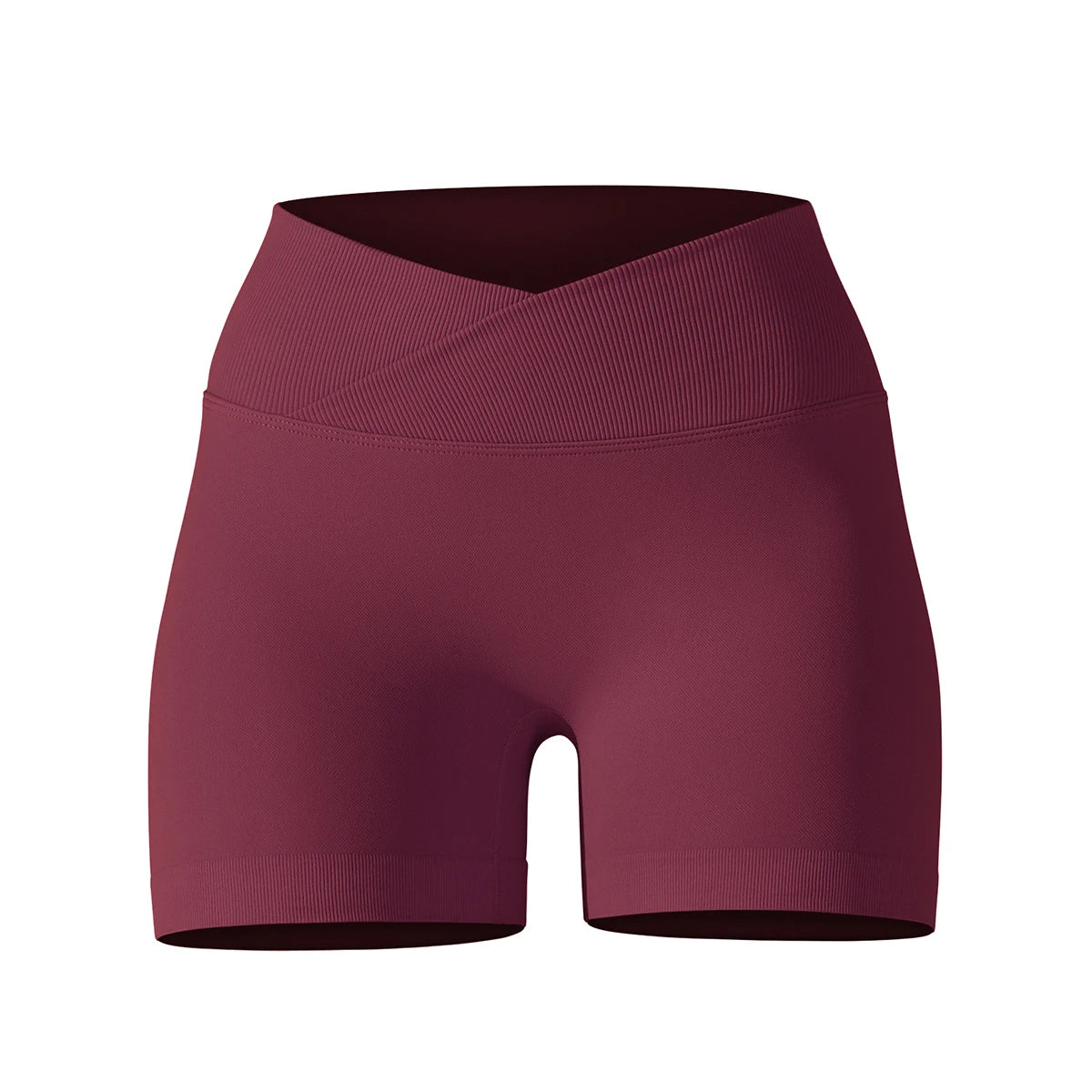 Crossover Waist Women Sport Shorts