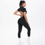 Short Sleeved Fitness Jumpsuit for Woman