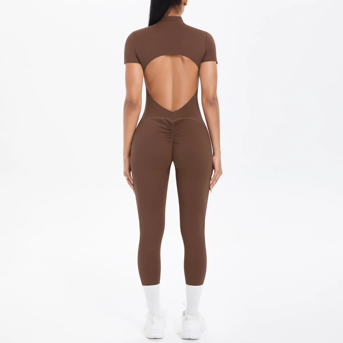 Short Sleeved Fitness Jumpsuit for Woman