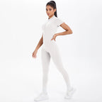 Short Sleeved Fitness Jumpsuit for Woman