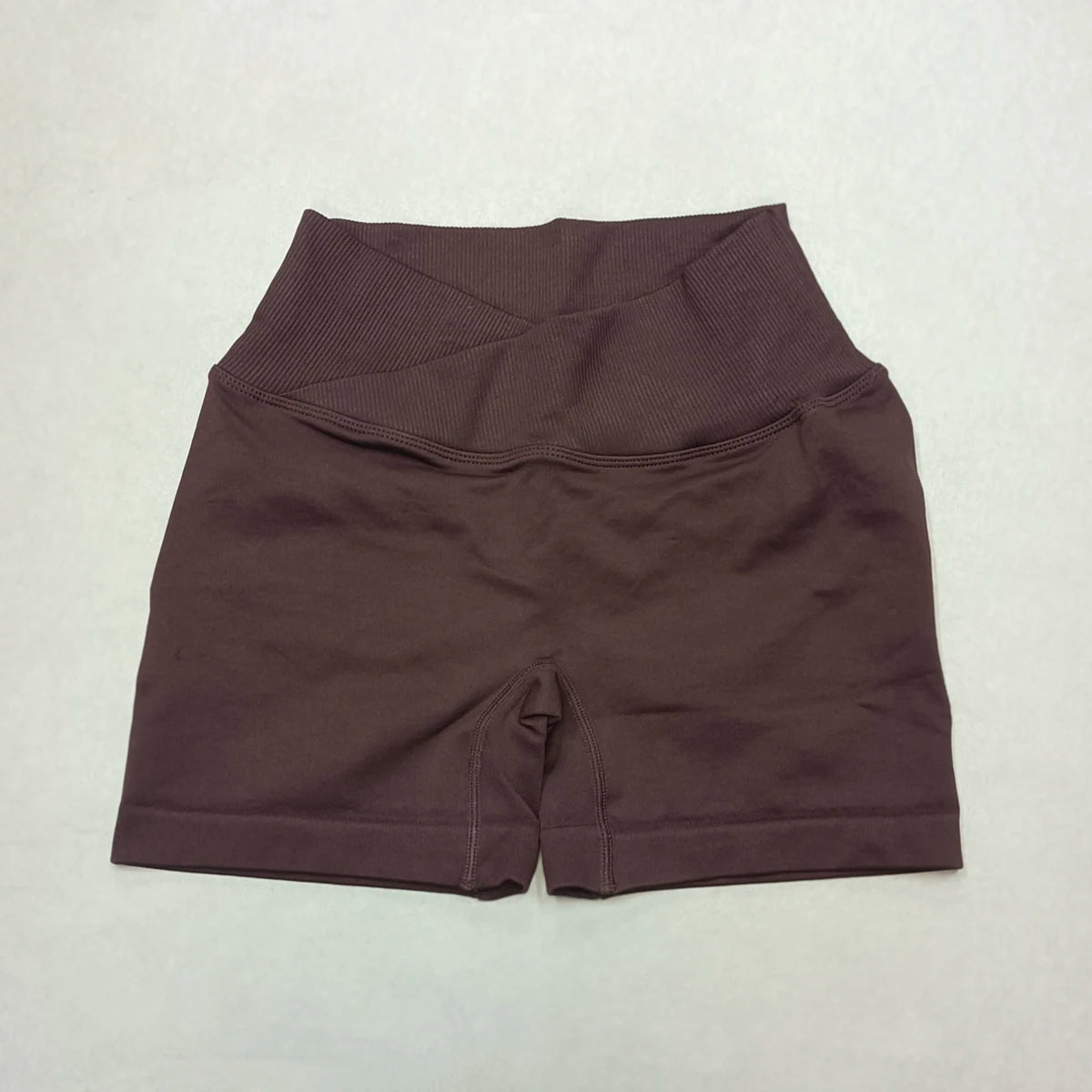 Crossover Waist Women Sport Shorts